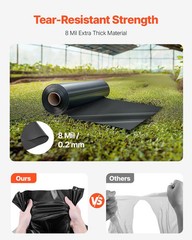 10 Mil Plastic Sheeting Heavy Duty 10′ x 100′, Thick Plastic Sheeting Roll, Plas