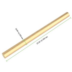 2 Pack 3/4 Inch Brass Rod, 11.81 Inch Length Solid Lathe Bar Brass Stock Roun…