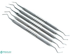 5 Pcs Dental Excavator Pro Spoon Ends 1.2mm, 1.4mm, 1.8mm, 2mm, 2.5mm Instrument