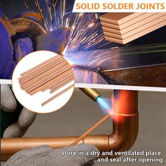 15% Silver Brazing Rods BCuP-5 10 Pcs for HVAC & Industrial Applications