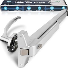 IRONWALLS Panic Exit Door Push Bar with Exterior Lever Stainless Steel 70cm