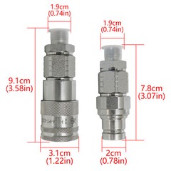 3/8 – DIN 8L -Quick Connect Adapters Fitting Set For Mini Excavator Chinese USA