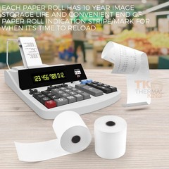 48 Rolls Biodegradable Thermal Paper 2 1/4″ x 150′ – Crisp Clarity for Receipts