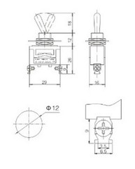 HEAVY DUTY SPST (ON)-OFF MOMENTARY TOGGLE SWITCH – SPADE TERMINALS (11AF)