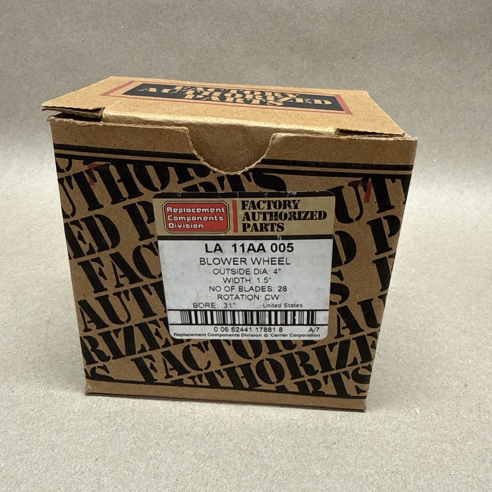 HVAC Carrier LA11AA005 & Packard A65569BW Inducer Motor Blower 4″ Wheel Impeller