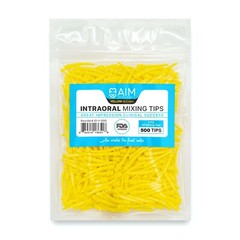 500 Pcs Dental Impression Disposable Intraoral Mixing Tip Disposable Tube Yellow