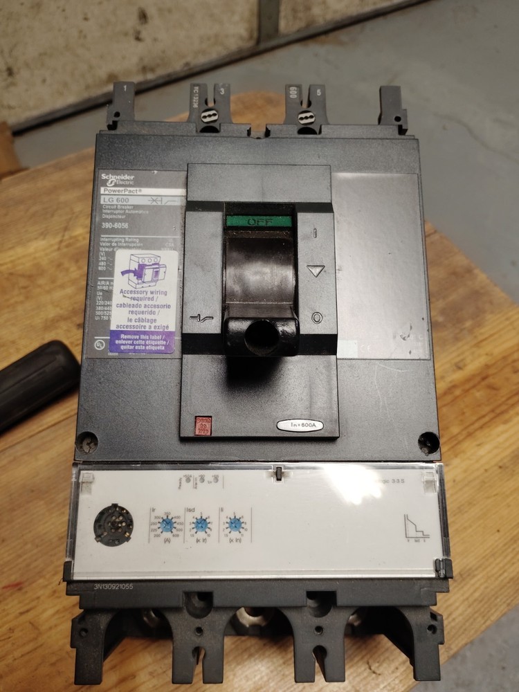 Schneider Electric Powerpact LG600 circuit breaker CAT#390-6056