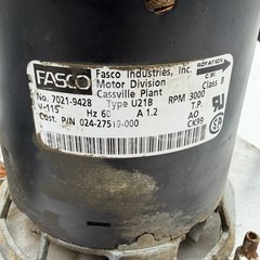 FASCO 7021-9428 Furnace Draft Inducer Blower Motor 024-27519-000 TESTED🔥