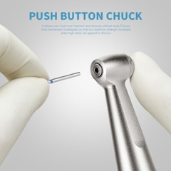Joydental Dental Low Speed Contra Angle Handpiece Push For FG 1.6mm Burs E-type