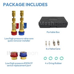R134A R1234YF Valve Core Remover Installer Tool Kit Replace Schrader Valve Tool