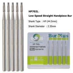 WAVE Dental Latch Carbide Burs Round RA Slow Speed Straight Handpiece Bur 44.5mm