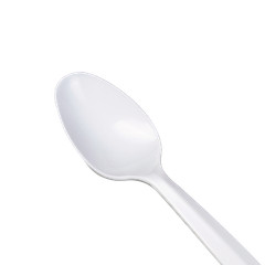 Karat PP Plastic Medium-Heavy Weight White Tea Spoons Bulk Box -1,000 ct, U2013W