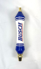 Busch Beer Tap Handle Collectible White Blue and Gold 11.5 in long