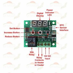 W1209 12V -50-110°C Digital Thermostat Temperature Control Switch Sensor + Case