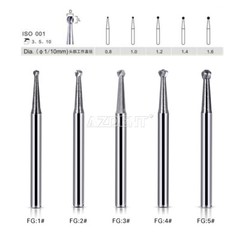 AZDENT Dental FG Fresas de carburo de tungsteno Fit Alta Velocidad pieza de mano