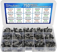 750 Pcs Transistor Kit A1015 C945 C1815 S8050 S8550 S9012 S9013 Size: 750 Pcs