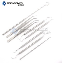 8 pieces Pet Dental Cleaning Tools Scaler Mirror Tweezer Ear Forceps,Pr-0015