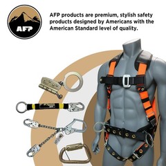 AFP Universal Full-Body Fall Protection Safety Harness w/ 3 1 Pack,