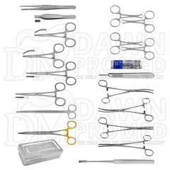 22 Pcs Veterinary Feline Spay Surgical Kit German Grade Instruments Set