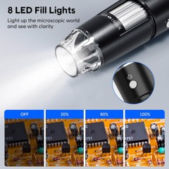 1600x Zoom 8 LED HD USB Microscope Digital Magnifier Endoscope Video Camera US
