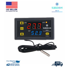 High Precision Digital Temperature Thermostat Controller Red Blue W3230 AC 110V