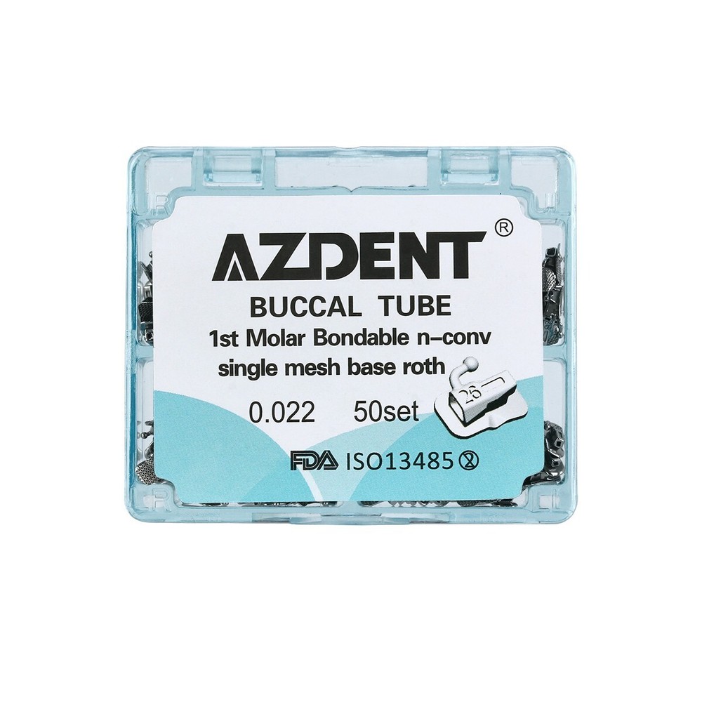 AZDENT Dental Orthodontic Buccal Tubes Bondable 1st/2nd Roth/MBT 022 Non-Conv
