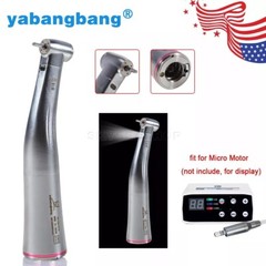 Dental 1:5 Increasing Contra Angle LED Handpiece USA Fiber Optic Red Ring