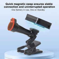 Wireless 5W Dental LED Clip-On Headlight 2 Magnetic Battery for Binocular Loupes
