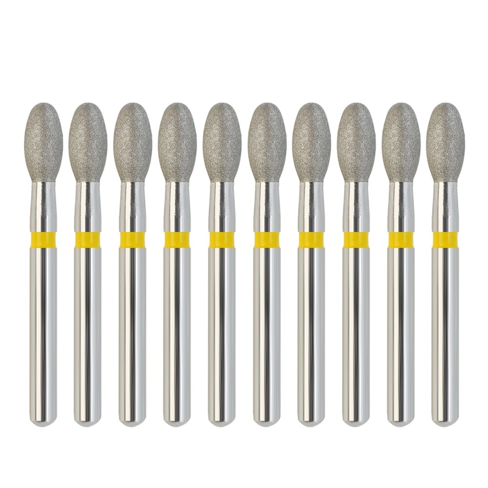 Multi-Use Yellow Football Diamond Burs Dental Friction Grip 379/023XF Extra Fine