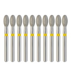 Multi-Use Yellow Football Diamond Burs Dental Friction Grip 379/023XF Extra Fine