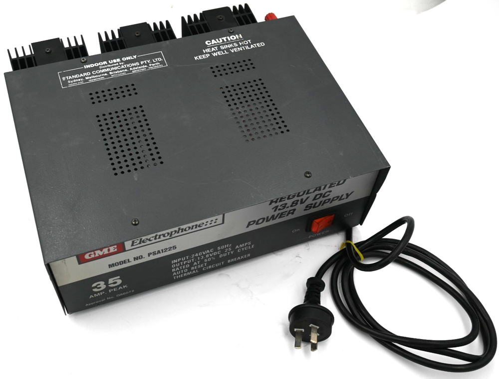 GME Electrophone PSA1225 Highly Regulated, lLnear-Mode 13.8V DC Power Supply