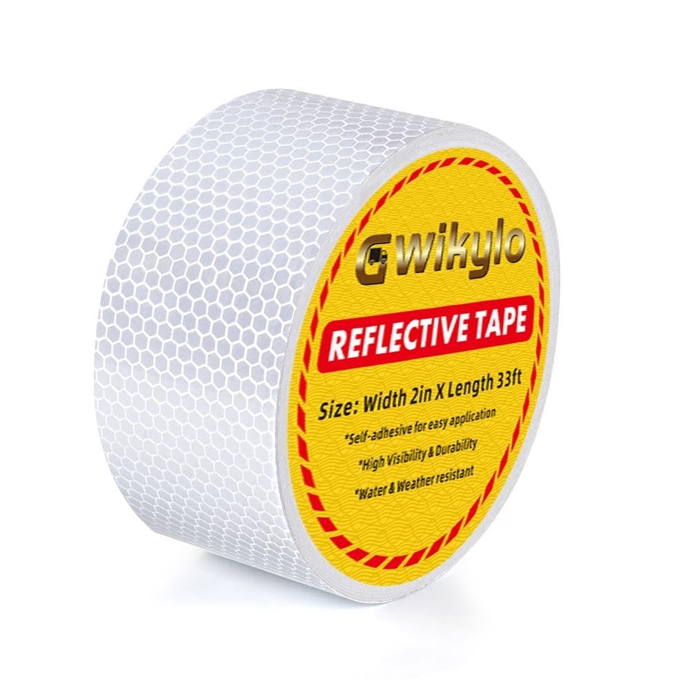 Reflective Tape 2 Inch x 33 FT Waterproof Auto Adhesive for Bike, Trailer,