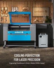 OMTech CW-5200 Water Chiller for CO2 Laser Cutter Engraver with 2 Laser Coolant