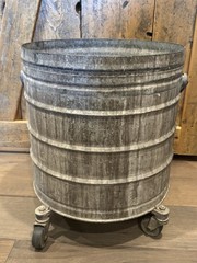 Vtg Metal Geerpres 8 Gallon Galvanized Mop Bucket Casters Floor Prince Wringer