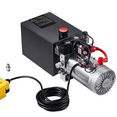 12V 1.6kW Double-Acting Hydraulic Pump, 3200 PSI, 10qt Tank
