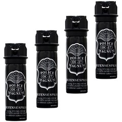 4 POLICE MAGNUM Pepper Spray 3oz Safety Flip Top Stream Self Defense Protection