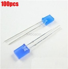 100Pcs 2X5X7MM 2X5X7MM Rectangle Led Blue Color Blue Light Emitting Diode hz