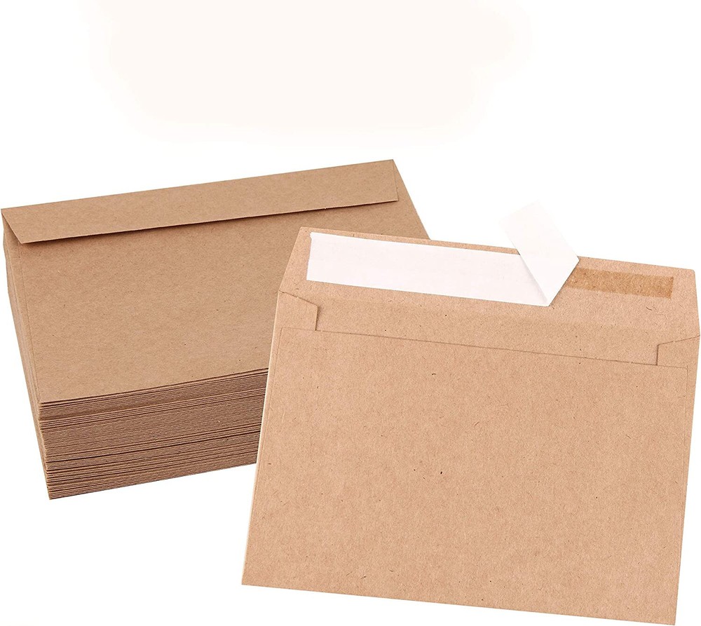 400 Kraft Invitation Envelopes 5×7 A7 for Wedding Cards 5.25″x7.25″ Self Seal