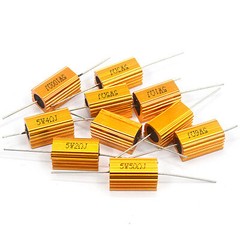 RX24 5/10/25/50/100/200/300/500W Power Golden Aluminium Wire wound Resistors