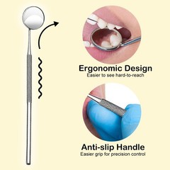 G.CATACC Dental Mirror, Stainless Steel Dentist Tool for 1 Count (Pack of 1)