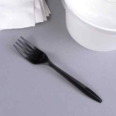 Karat PP Plastic Medium Weight Forks Bulk Box – Black – 1,000 ct, U2000B