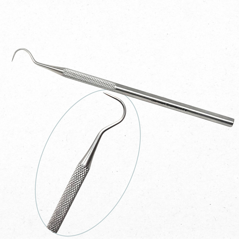 1Pcs Dissecting Probes Curved Hook Needle Point Surgical Instrument German Steel