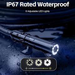 Non-Handheld Industrial Endoscope 16.4FT IP67 Waterproof Fixed LCD Display Cam