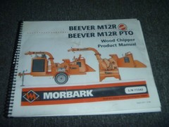 Morbark BEEVER M12R & M12R PTO Wood Chipper Owner Operator Product Manual xz