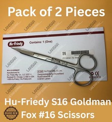 Hu-Friedy S16 Goldman Fox #16 Scissors Curved lot of 2x