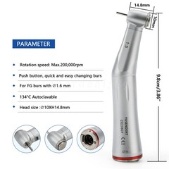 CX235C7 Dental 1:5 Increasing Fiber Optic LED Contra Angle Handpiece Electric ds