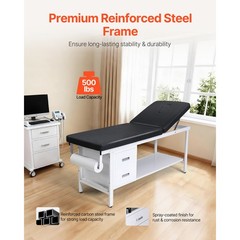 Uimoso Medical Exam Table with Storage Drawers and Shelf for Clinics