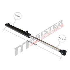 Hydraulic Cylinder Welded Double Acting 2″ Bore 12″ Stroke Tang 2×12 WTG NEW