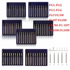10-100 Pcs Dental Handpiece Carbide Burs FG 1 2 3 4 5 557 558 1957 1958 330 245