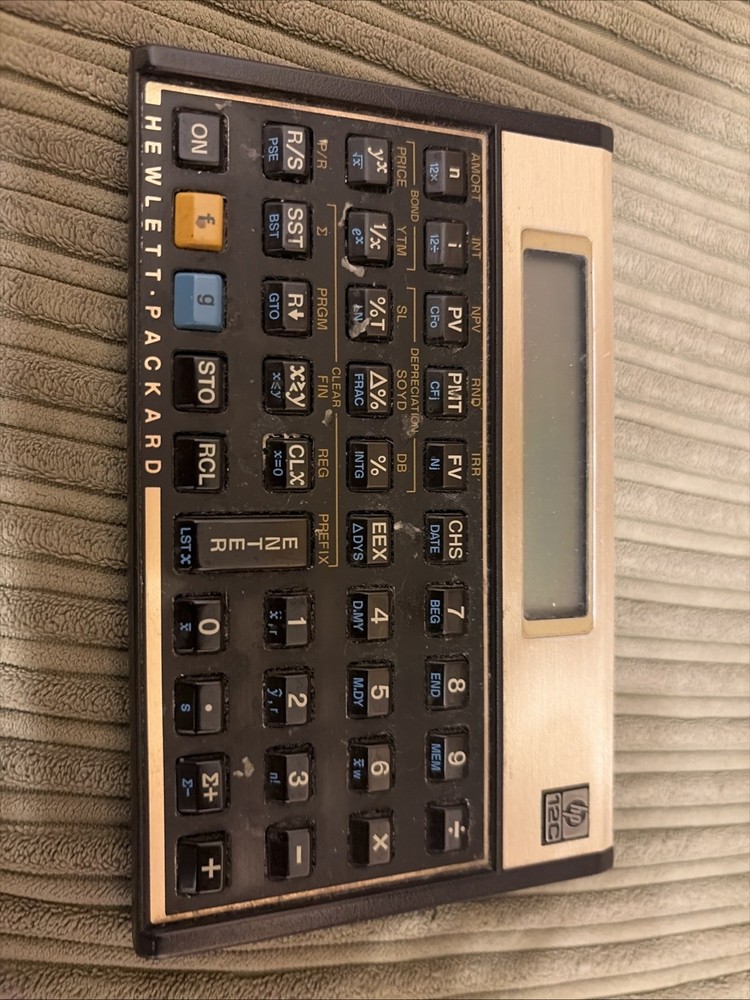 HP Hewlett Packard 12C Financial Calculator